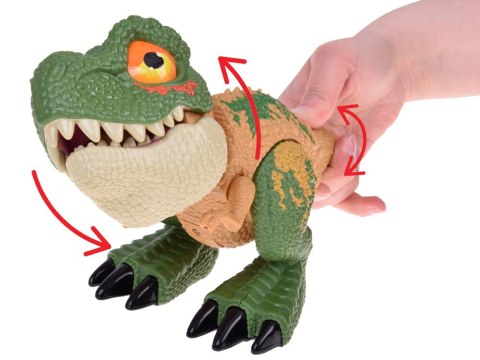 Ruchomy DINOZAUR Tyranozaur Rex Dźwięk + światło ZIELONY ZA5589 Ruchomy DINOZAUR Tyranozaur Rex Dźwięk + światło ZIELONY ZA5589