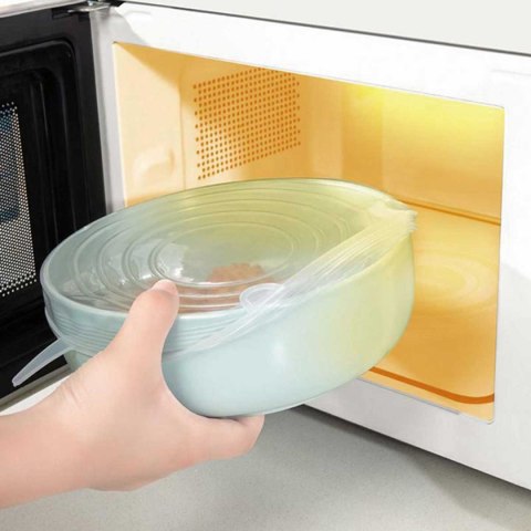 ZESTAW 6 szt. UNIWERSALNYCH POKRYWEK SILIKONOWYCH KINGHOFF KH-1902