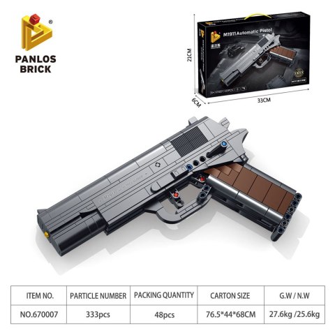 Zestaw Klocków Militaria Pistolet 333el.