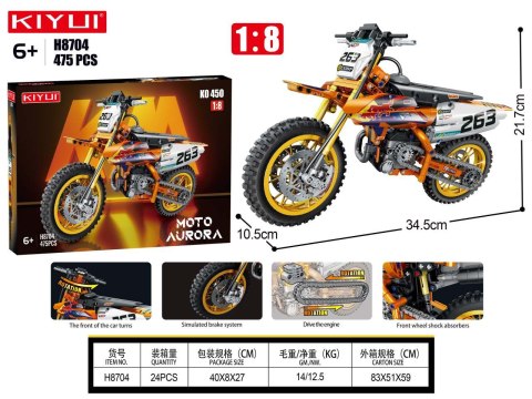 Zestaw Klocków Motor Cross 475el.