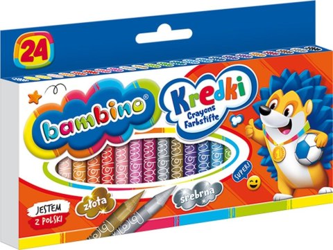 Bambino Kredki Z Glinki Kaolinowej 24 Kolorów Zestaw 0218