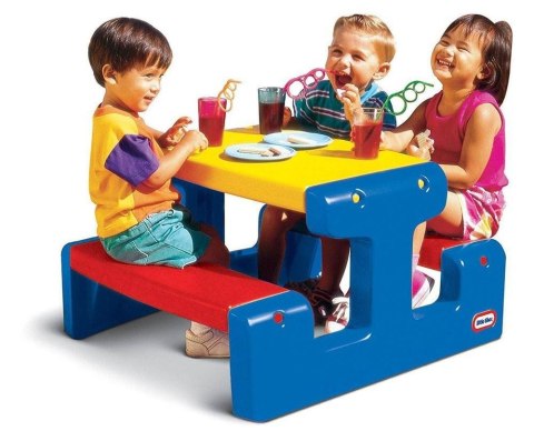 Little Tikes Junior Picnic Table Primary Stolik Do Zabawy 4os. 479500070 Niebieski