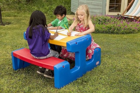 Little Tikes Large picnic table Primary Duży Stolik Do Zabawy 6os. 466800060 Niebieski
