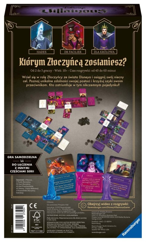 Ravensburger Disney Villainous. Źli do szpiku kości - Dodatek do gry 27345
