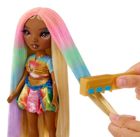 526797-EUC Rainbow High Hair Chalk & Style Doll- Meline (Gold)
