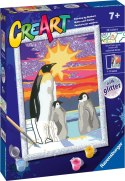 CreArt Pingwiny Malowanie Po Numerach Ravensburger 23702