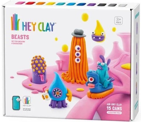 Hey Clay Bestie Potworki Masa Plastyczna 15 Tubek 15021