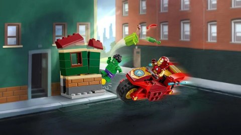 Lego 76287 Iron Man z motocyklem i Hulk