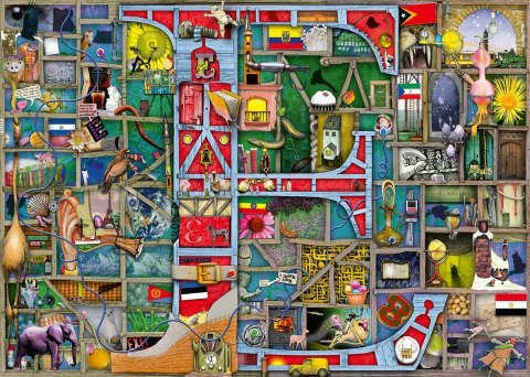 Ravensburger Puzzle 2D 1000 elementów: Niesamowity alfabet E & F 16420