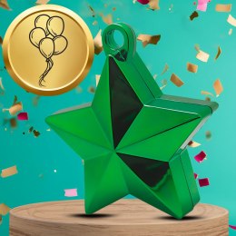 CIĘŻAREK DO BALONÓW Z HELEM GWIAZDKA ZIELONA OBCIĄŻENIE BALONÓW 10 CM