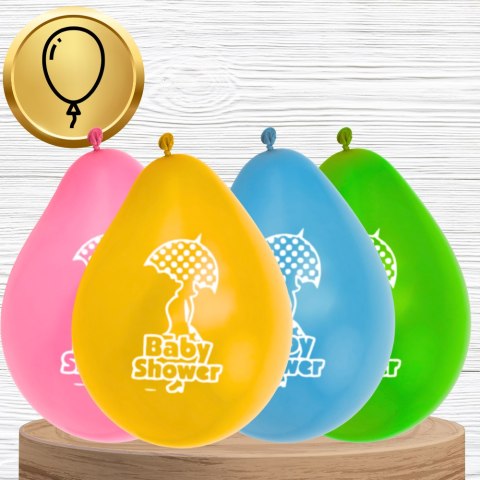 DUŻE BALONY BABY SHOWER PRZYJĘCIE 8 SZT 30 CM NARODZINY DZIECKA