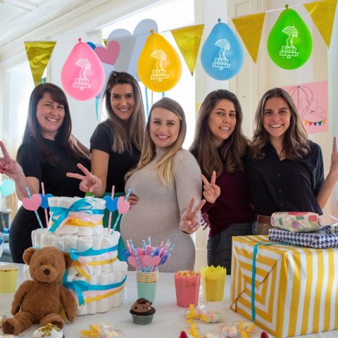 DUŻE BALONY BABY SHOWER PRZYJĘCIE 8 SZT 30 CM NARODZINY DZIECKA