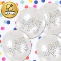 DUŻE BALONY TRANSPARENTNE BIAŁE 12 SZT PARTY ORIGAMI URODZINY