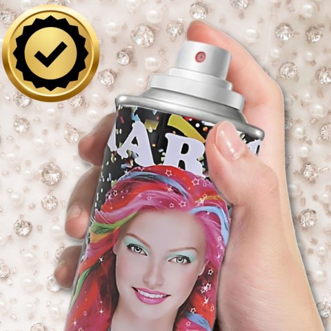 KOLORYZUJĄCY SPRAY DO WŁOSÓW LAKIER ŻÓŁTY BROKAT 250 ml