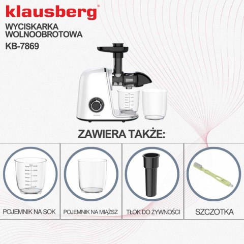 SOKOWIRÓWKA WYCISKARKA WOLNOOBROTOWA KLAUSBERG KB-7869