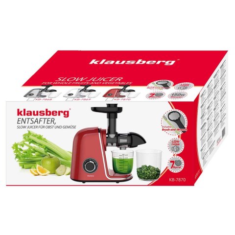 SOKOWIRÓWKA WYCISKARKA WOLNOOBROTOWA KLAUSBERG KB-7870