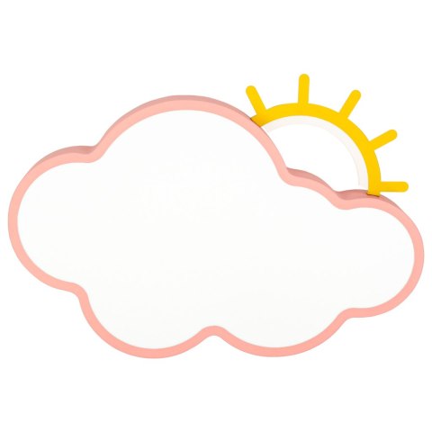 Lampa LED sufitowa plafon do pokoju dziecięcego ściemniana LUMELA + pilot chmurka różowa