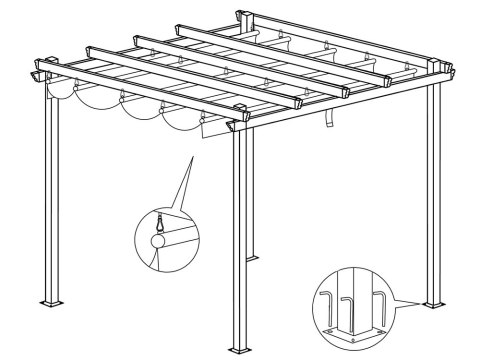 PERGOLA ogrodowa Para Sole ESTIVO 3x3x2,4m Wodoodporne zadaszenie SP0835 PERGOLA ogrodowa Para Sole ESTIVO 3x3x2,4m Wodoodporne zadaszenie SP0835