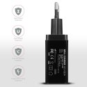 AXAGON Dual wallcharger 240V/2x USB port QC3.0/AFC/FCP and 5V-1.2A, 24W | ACU-QS24