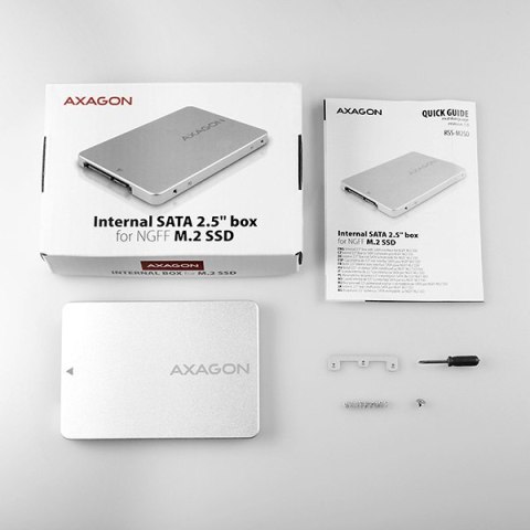 AXAGON Internal 2.5" box with SATA interface for M.2 SATA SSD