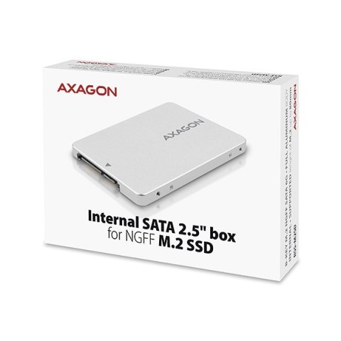 AXAGON Internal 2.5" box with SATA interface for M.2 SATA SSD