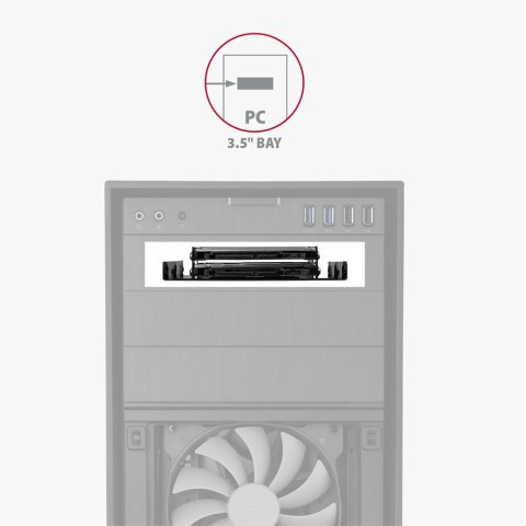 AXAGON Metal frame for mounting two 2.5" disks in a 3.5" position | RHD-225