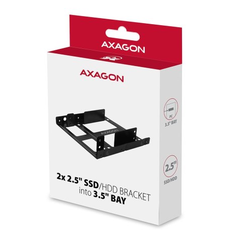 AXAGON Metal frame for mounting two 2.5" disks in a 3.5" position | RHD-225