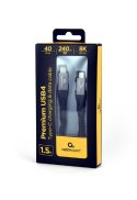 Cablexpert Premium USB 4 Type-C charging and data cable | CCBP-USB4-CMCM240-1.5M | Black | 24 pin USB-C - male | 1.5 m