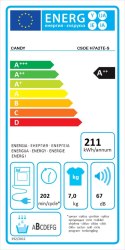 Candy | Dryer Machine | CSOE H7A2TE-S | Energy efficiency class A++ | Front loading | 7 kg | LED | Depth 58.5 cm | White