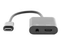 Digitus | USB Type-C adapter/Converter, Type-C to USB Type-C with 3.5mm stereo | AK-300400-002-S