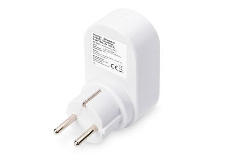 Digitus Universal USB Plug-in Charger with 2 x USB-A Sockets and Integrated Socket | DA-70617