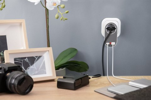 Digitus Universal USB Plug-in Charger with 2 x USB-A Sockets and Integrated Socket | DA-70617