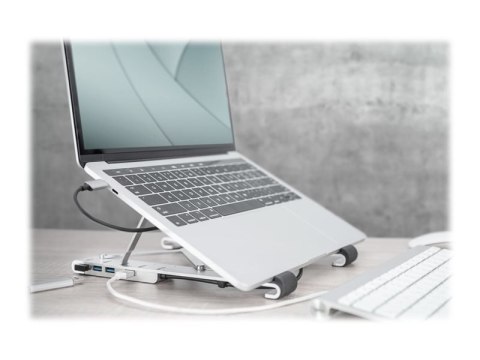 Digitus | Variable Notebook Stand with integrated USB-C Hub, 5 Port | DA-90424