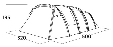 Easy Camp Hamra 5 Tunnel Tent for 5 persons, Grey | Easy Camp