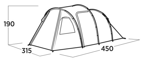 Easy Camp Hidra 4 Tunnel Tent for 4 persons, Green | Easy Camp