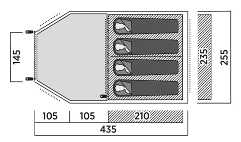 Easy Camp Hidra 5 Tunnel Tent for 5 persons, Green | Easy Camp