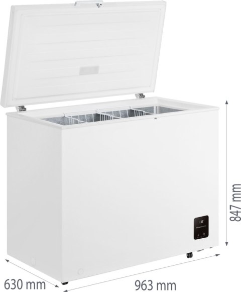 Gorenje Freezer FH25EAW, Energy efficiency class E, Chest, Free standing, Height 84.7 cm, Total net capacity 248 L, White