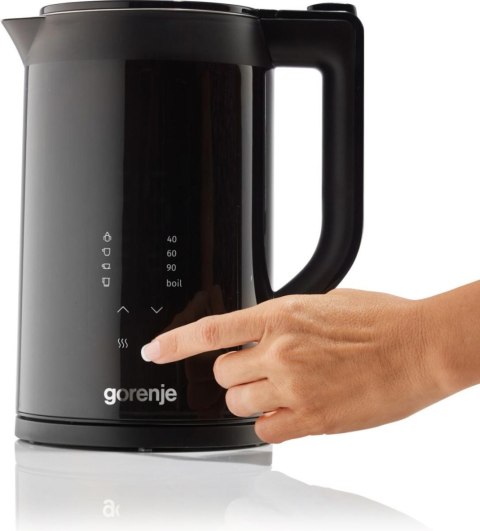 Gorenje Kettle | K17DWDII | Electric | 2200 W | 1.7 L | Stainless Steel | 360° rotational base | Black