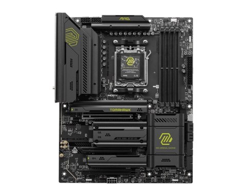 MSI MAG X870E TOMAHAWK WIFI | Processor family AMD | Processor socket AM5 | DDR5 | Supported hard disk drive interfaces SATA, M.