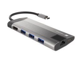 Natec | USB-C Multiport Adapter | NMP-1690 | Grey | USB Type-C | 0.15 m