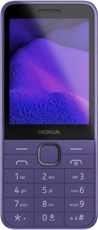 Nokia 235 4G (2024) (TA-1614) | Purple | 2.8 " | TFT LCD | 128 MB | 64 MB | Dual SIM | Bluetooth | 5 | Main camera resolution 2