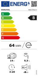 Whirlpool Dishwasher | W0I D751A X | Built-in | Width 59.8 cm | Number of place settings 14 | Number of programs 11 | Energy eff