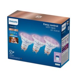 WiZ Philips Smart WiFi Spot PAR16 GU10 4,7W 36° 345Lm RGB, opakowanie 3szt | WiZ