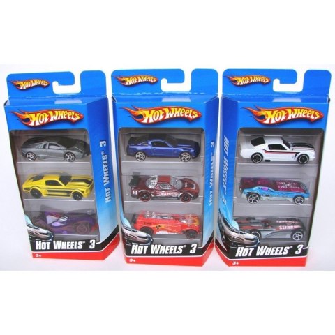 Zestaw 3 samochodów Hot Wheels | Otrzymujesz jedną sztukę (wybór losowy w magazynie) | Skala 1:64 z autentyczną stylizacją i prz