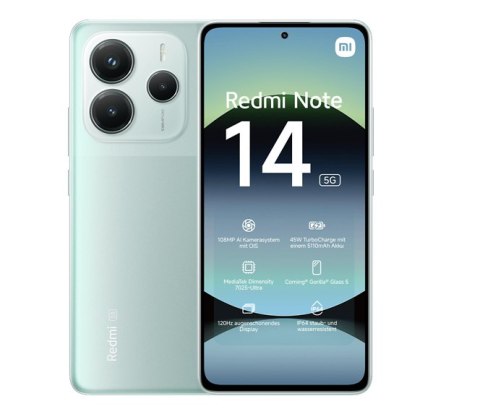 Xiaomi Redmi | Note 14 | Coral Green | 6.67 " | AMOLED | 1080 x 2400 pixels | Mediatek | Dimensity | Internal RAM 8 GB | 256 GB