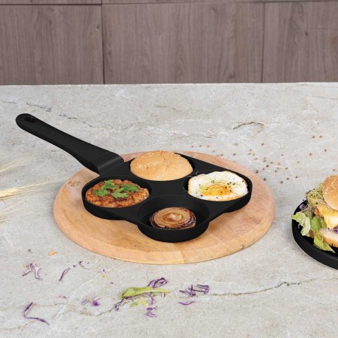PATELNIA TYTANOWA 26cm DO HAMBURGERÓW JAJEK BERLINGER HAUS BH-7797 BLACK ROSE