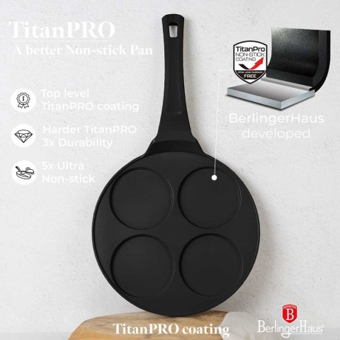 PATELNIA TYTANOWA 26cm DO PLACKÓW JAJEK BERLINGER HAUS BH-7795 BLACK ROSE