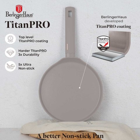 PATELNIA TYTANOWA DO NALEŚNIKÓW 25cm BERLINGER HAUS BH-8085 TAUPE
