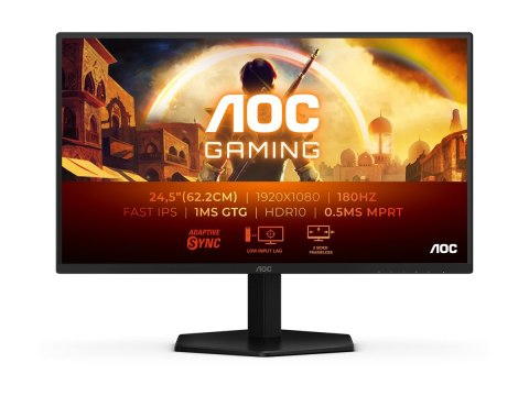 AOC 25G42E | 25 " | IPS | FHD | 16:9 | 180 Hz | 1 ms | 1920 x 1080 pixels | 300 cd/m² | HDMI ports quantity 1 | Black