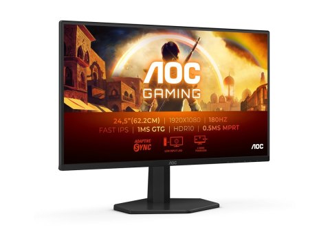 AOC 25G42E | 25 " | IPS | FHD | 16:9 | 180 Hz | 1 ms | 1920 x 1080 pixels | 300 cd/m² | HDMI ports quantity 1 | Black